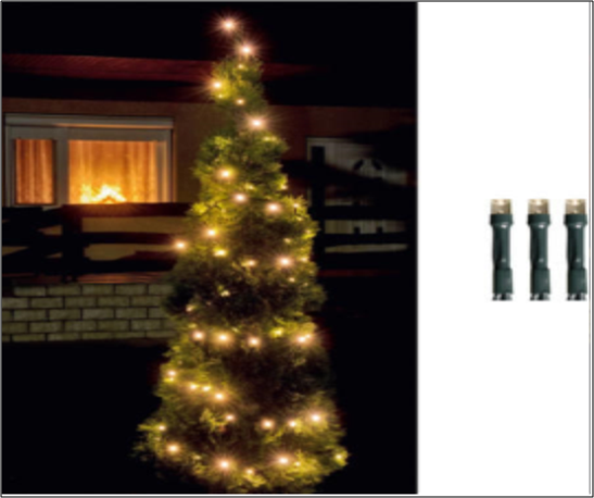 K�l �s belt�ri meleg feh�r f�nyf�z�r, 100 LED